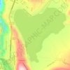 Topografische kaart Laguna de Yahuarcocha, reliëfkaart, hoogtekaart
