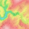 Topografische kaart Burcht Reinhardstein, hoogte, reliëf