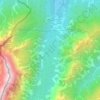 Topografische kaart Planica, hoogte, reliëf