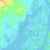 Topografische kaart Estero El Salado, reliëfkaart, hoogtekaart